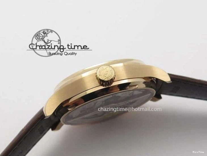 MIROTIME 0410 Unisex Portuguese Real PR RG IW500702 ZF 1:1 Best Edition On Brown Leather Strap A52010 V 7303